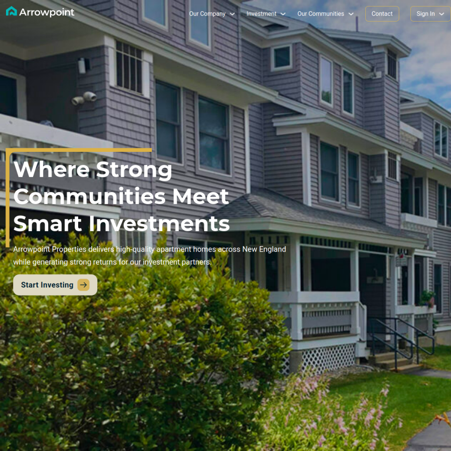 arrowpointproperties.com homepage screenshot