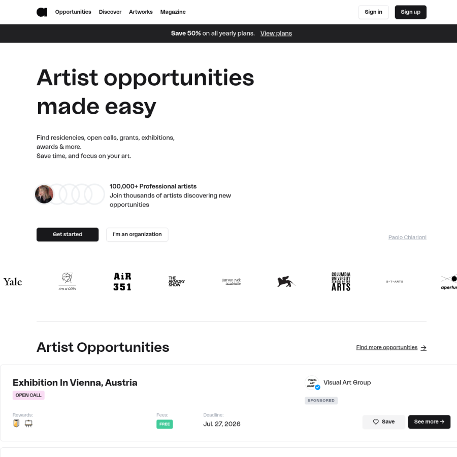 artconnect.com homepage screenshot