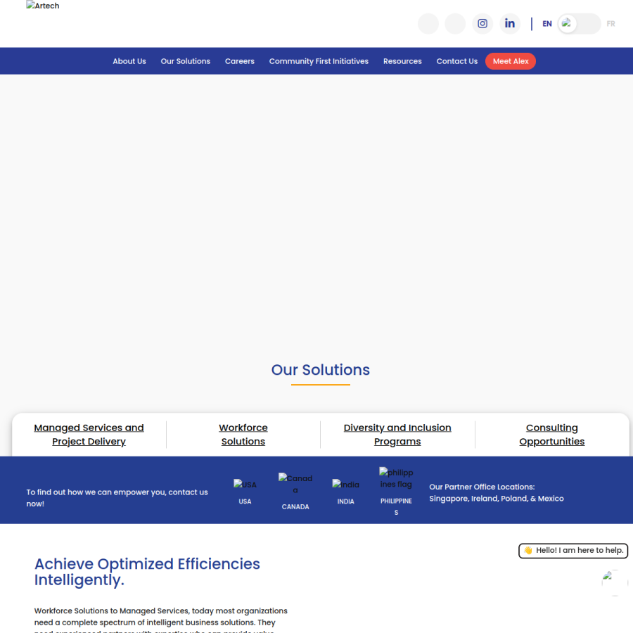 artech.com homepage screenshot