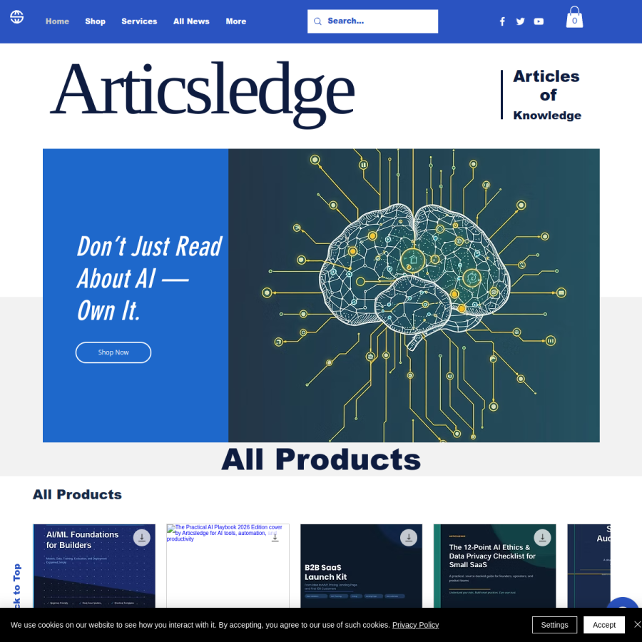 articsledge.com homepage screenshot