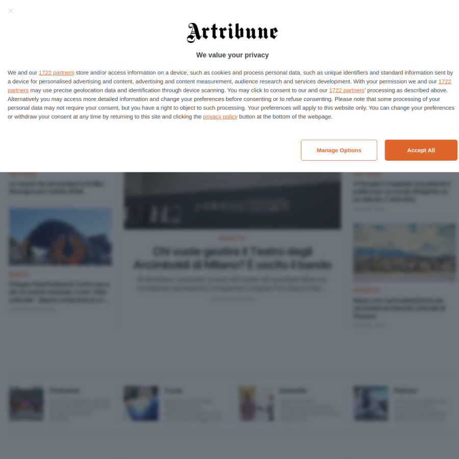 artribune.com homepage screenshot