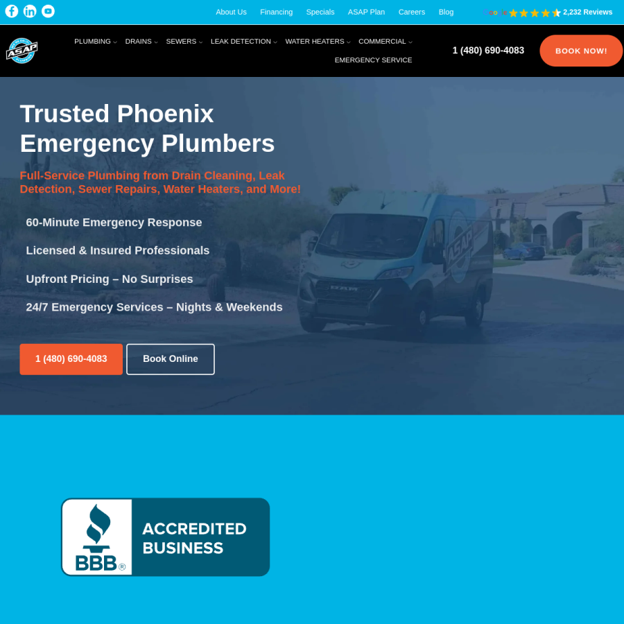 asapplumbingaz.com homepage screenshot