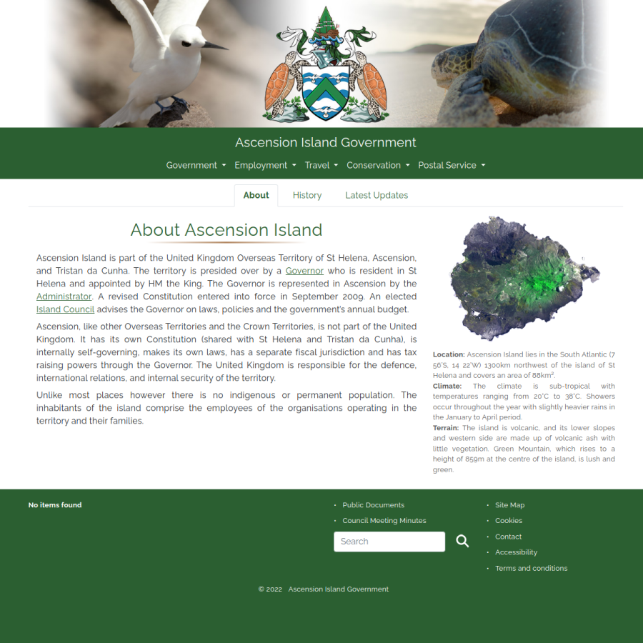 ascension.gov.ac homepage screenshot