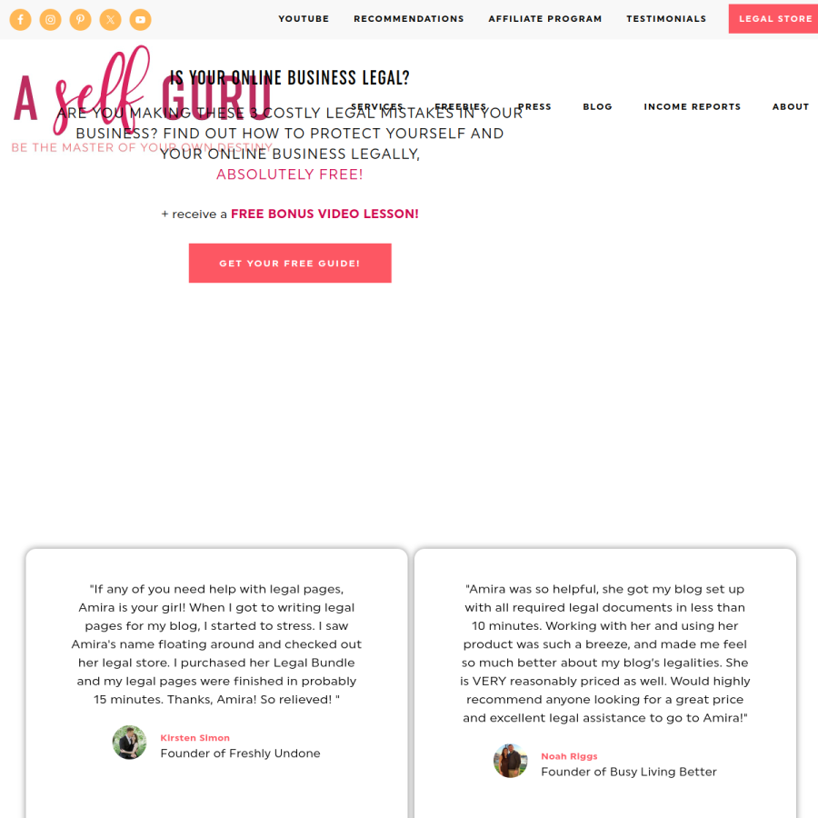aselfguru.com homepage screenshot