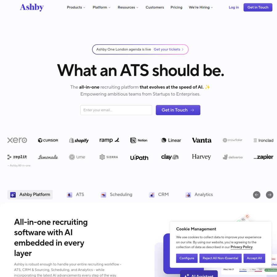 ashbyhq.com homepage screenshot