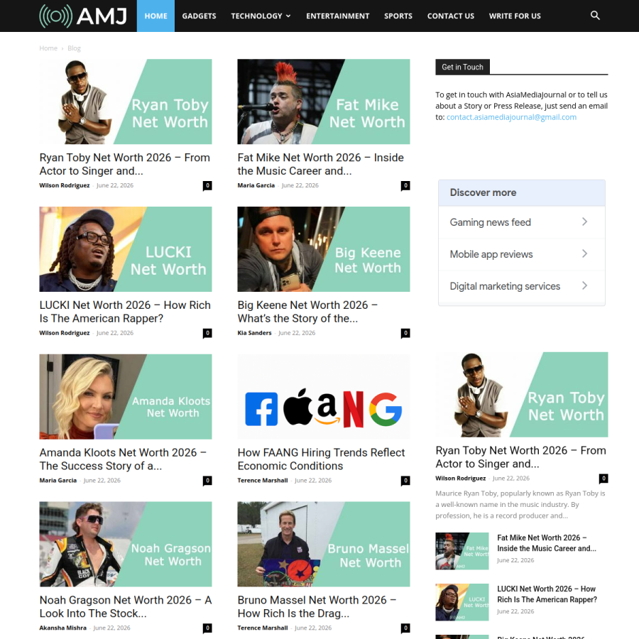 asiamediajournal.com homepage screenshot