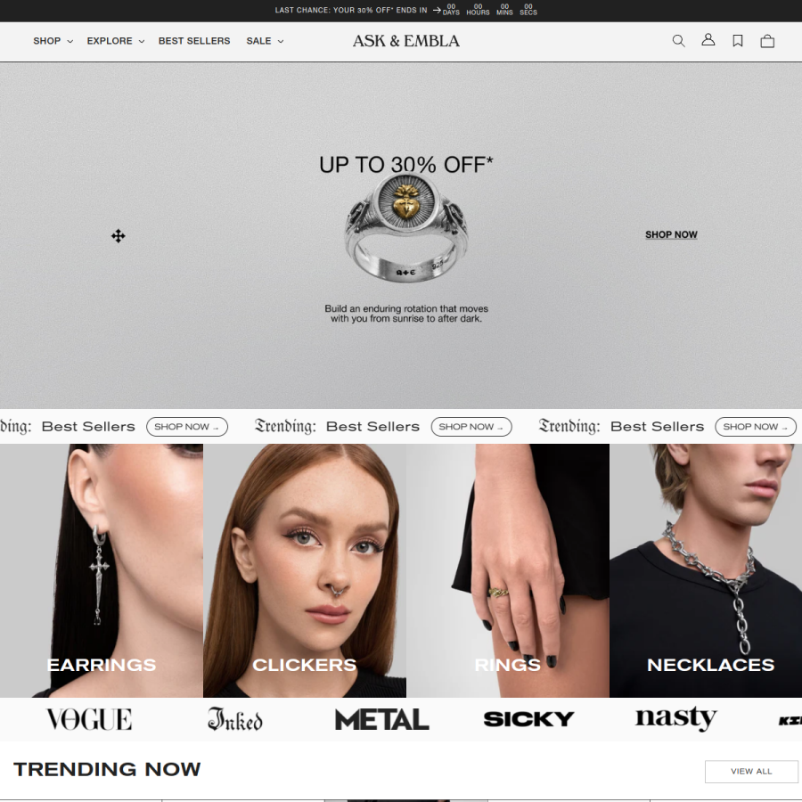 askandembla.net homepage screenshot