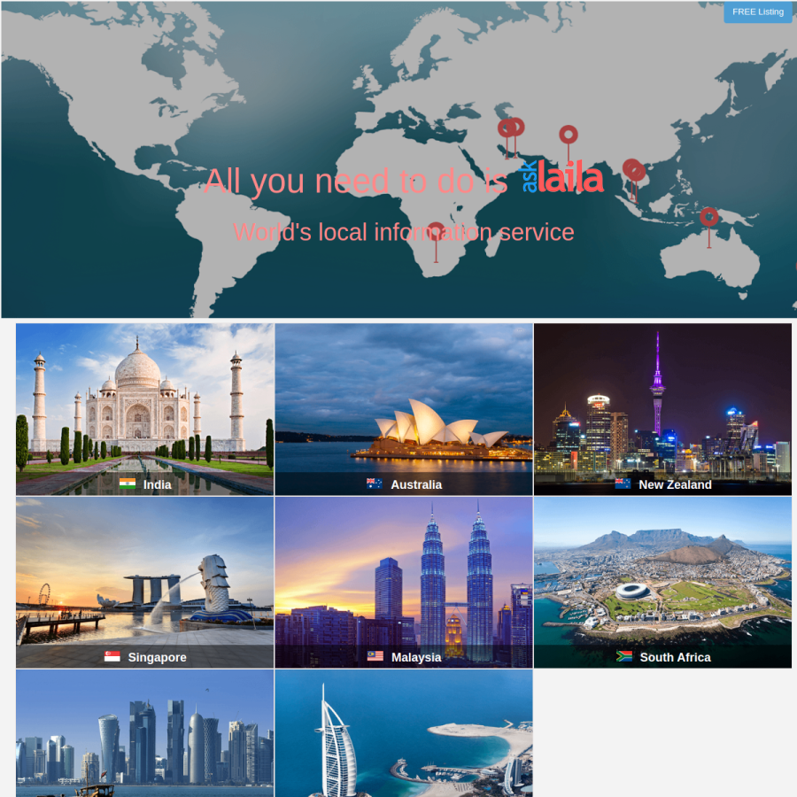 asklaila.com homepage screenshot
