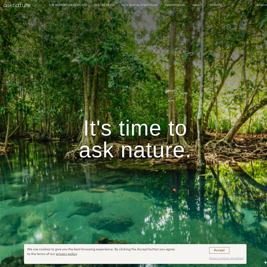 asknature.org homepage screenshot