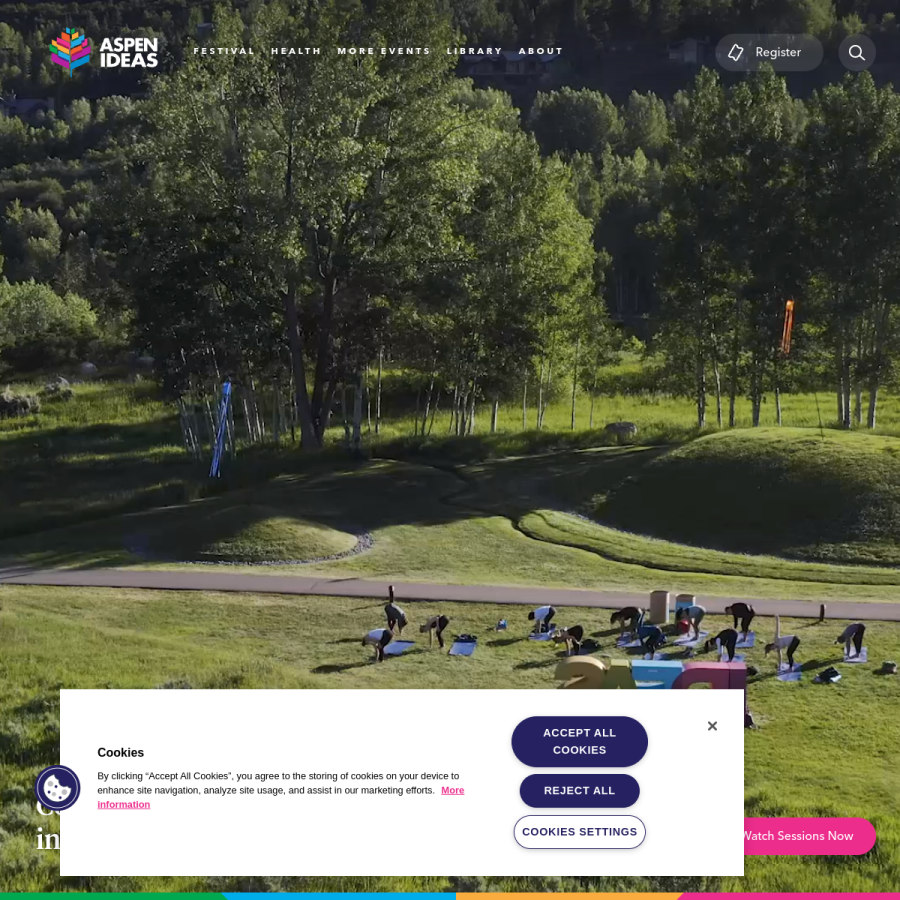 aspenideas.org homepage screenshot