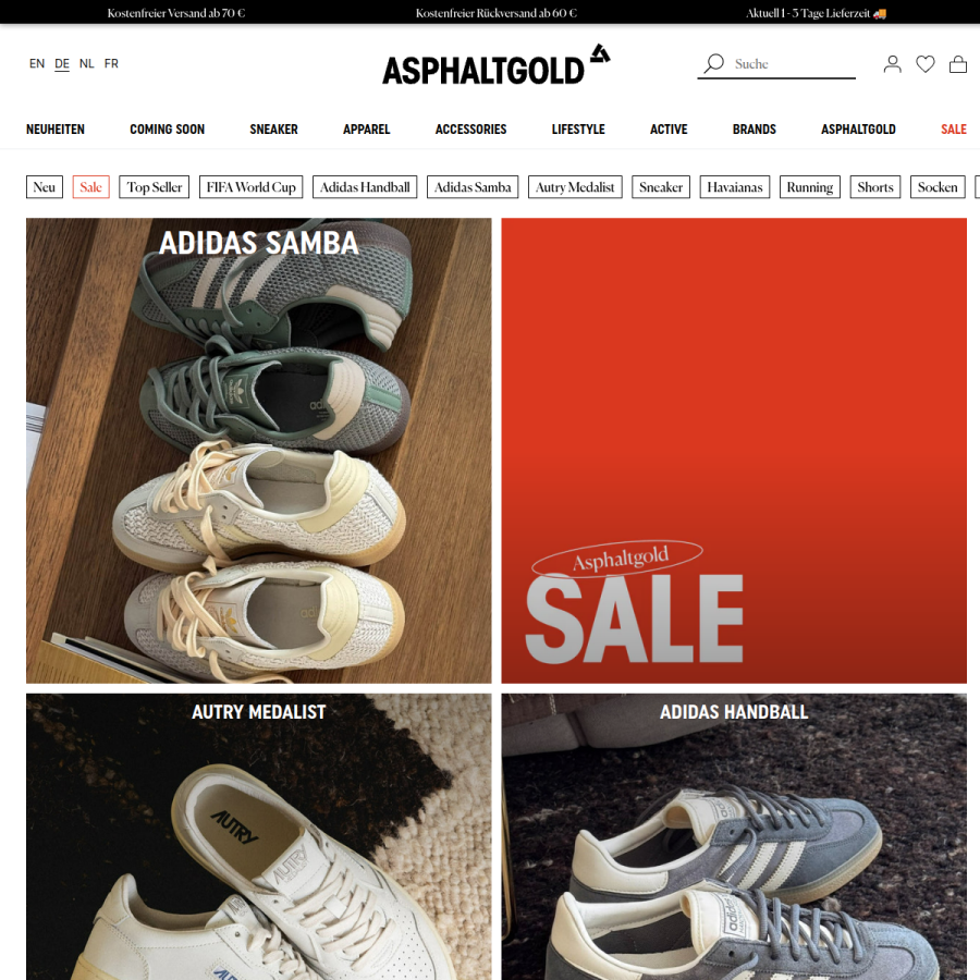 asphaltgold.com homepage screenshot