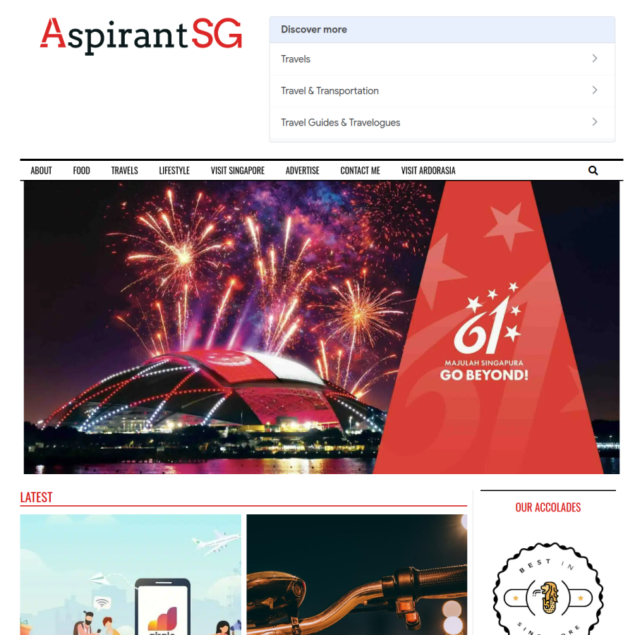 aspirantsg.com homepage screenshot