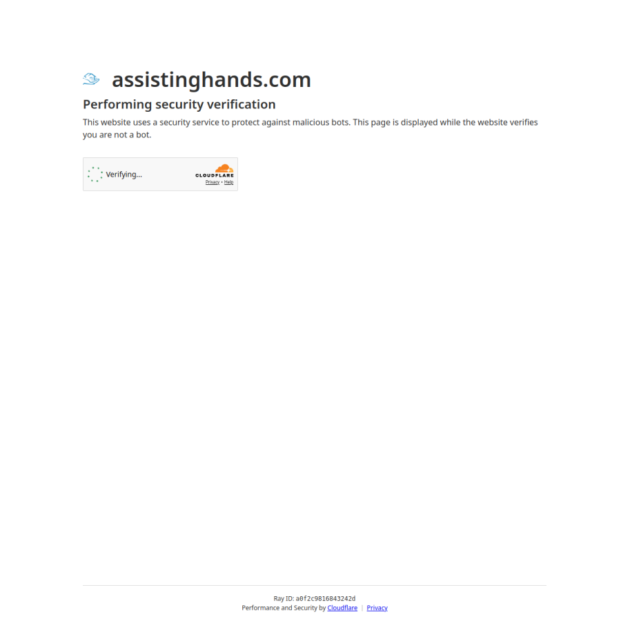 assistinghands.com homepage screenshot