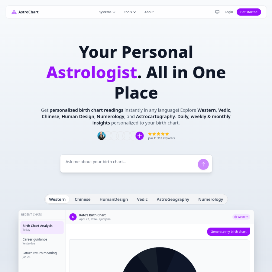 astrochart.ai homepage screenshot
