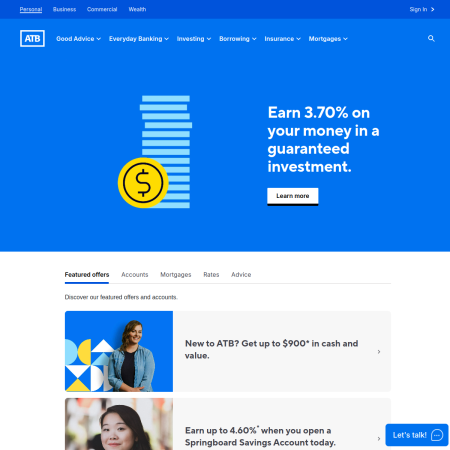 atb.com homepage screenshot