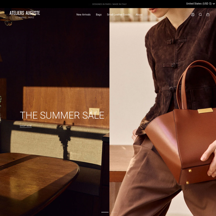 ateliers-auguste.fr homepage screenshot
