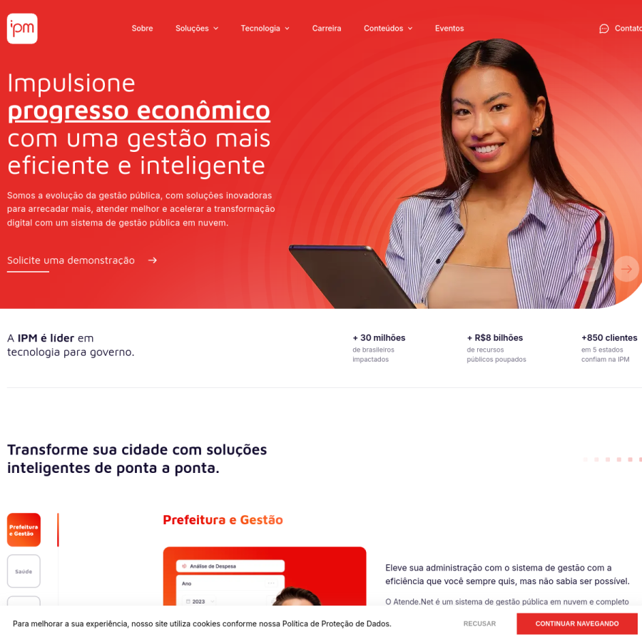 atende.net homepage screenshot