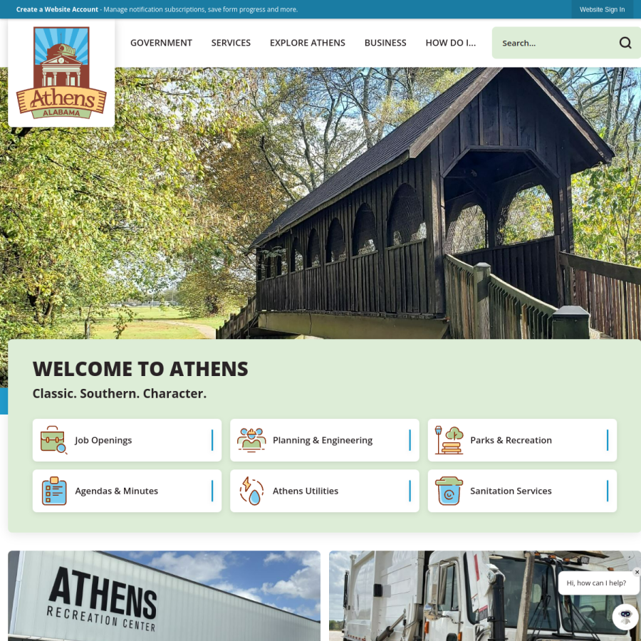 athensalabama.us homepage screenshot