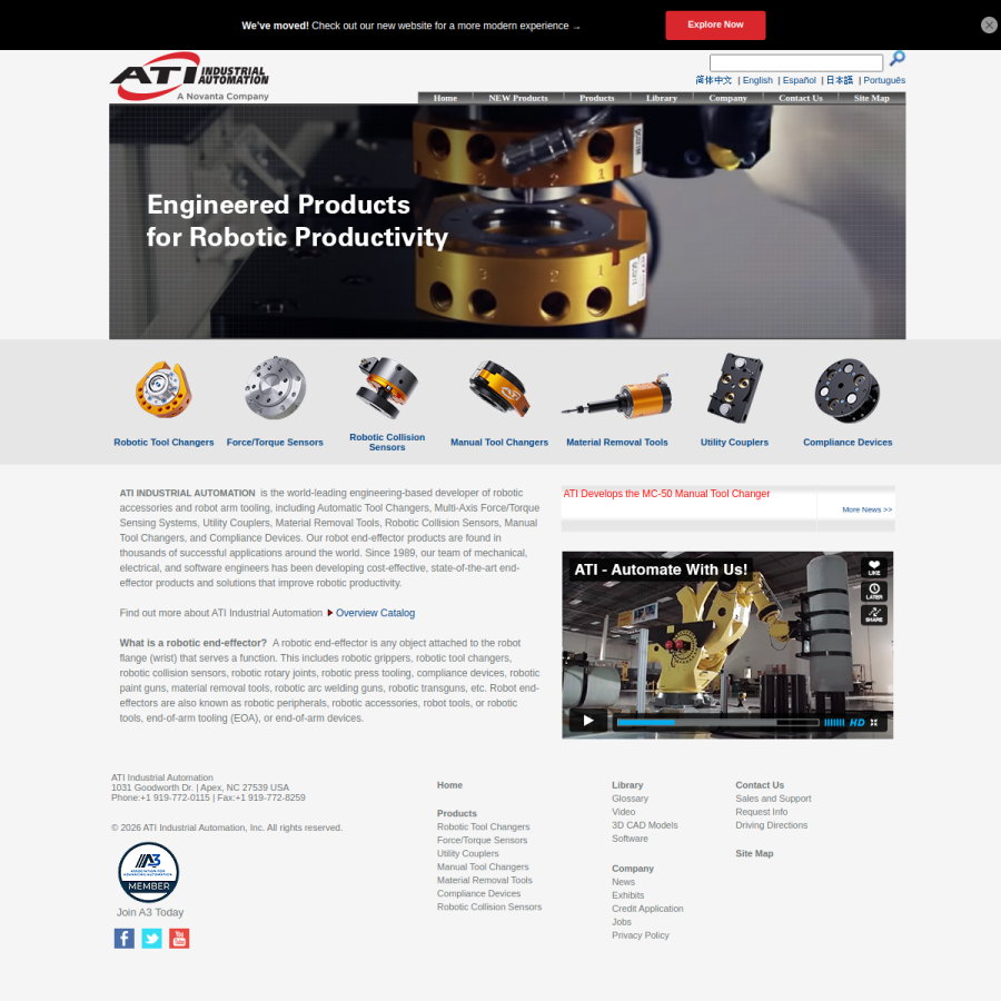 ati-ia.com homepage screenshot