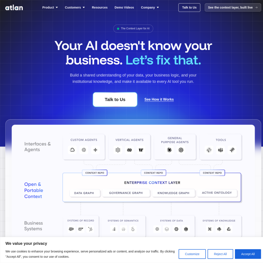 atlan.com homepage screenshot