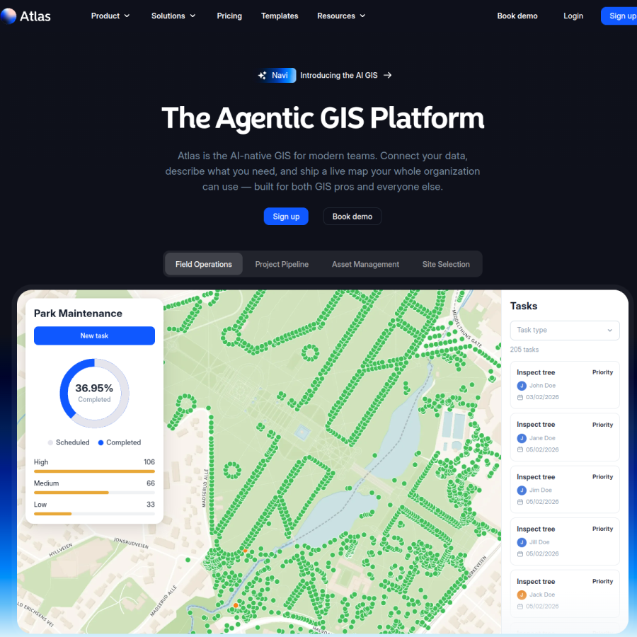 atlas.co homepage screenshot