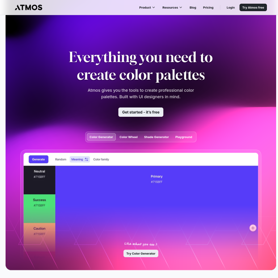 atmos.style homepage screenshot