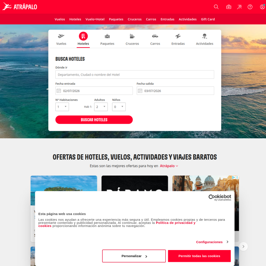 atrapalo.com.co homepage screenshot