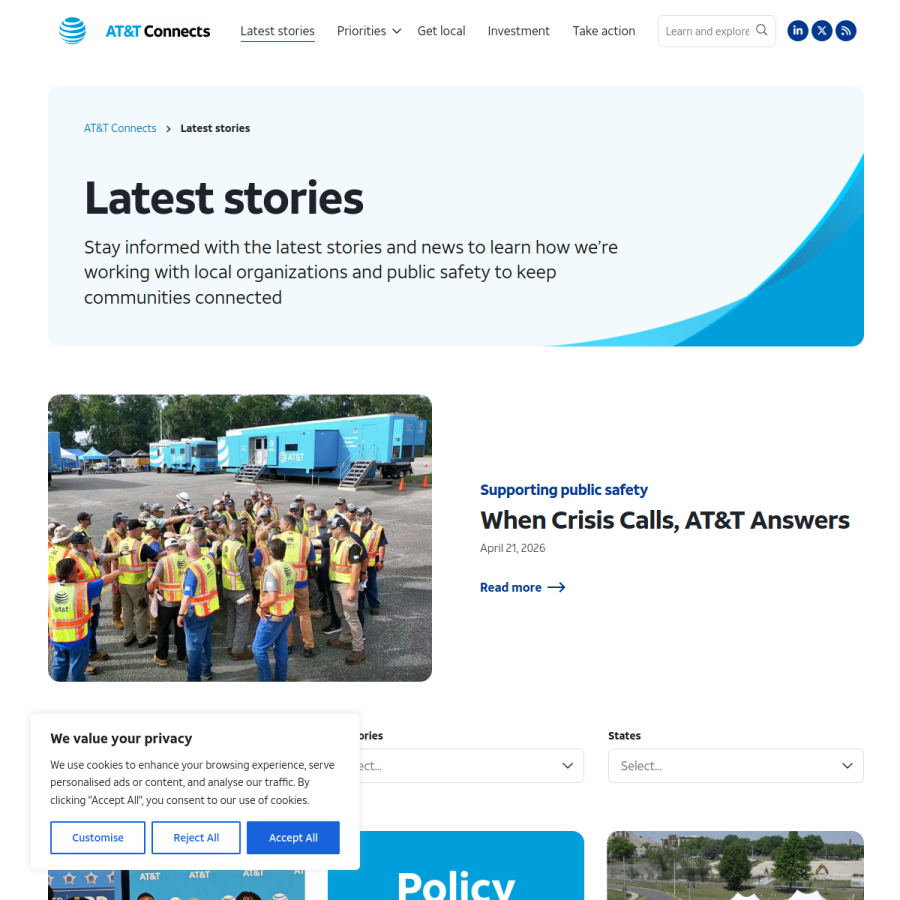 attconnects.com homepage screenshot