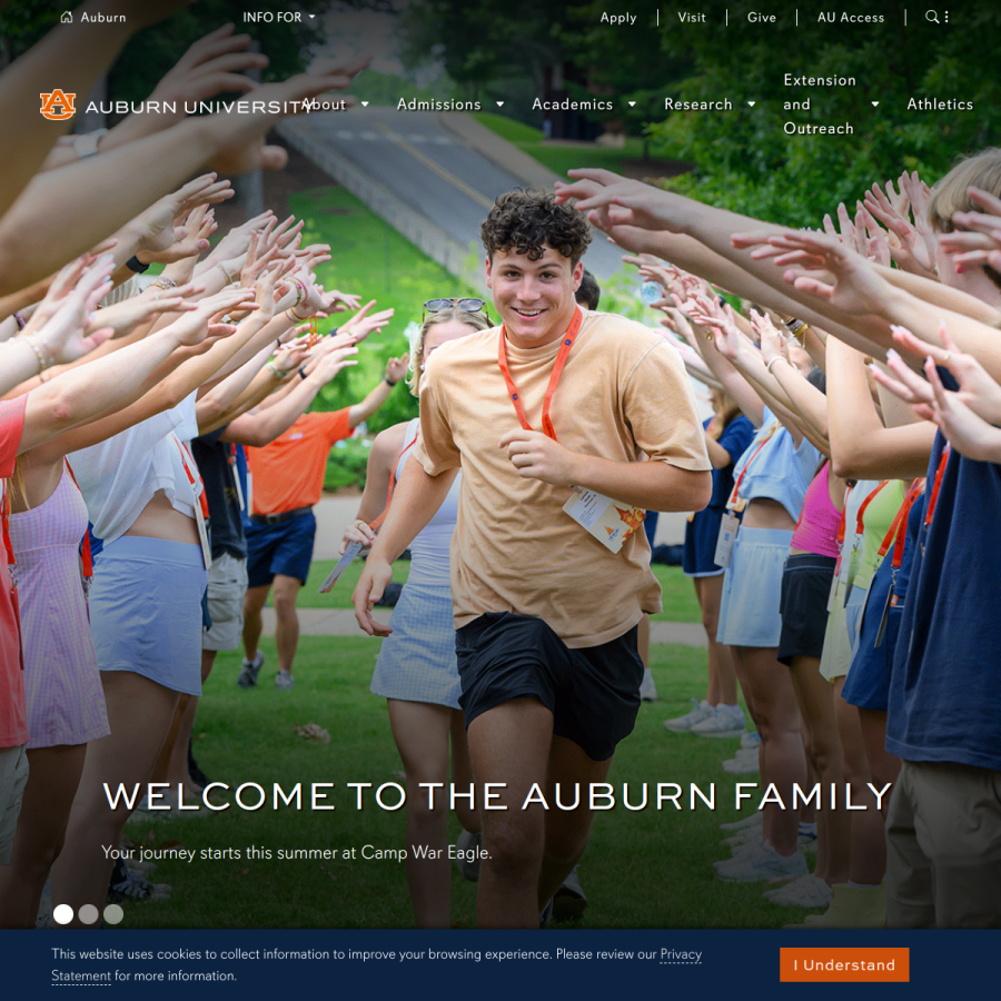 auburn.edu homepage screenshot