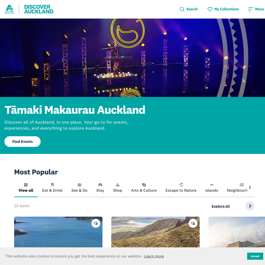 aucklandnz.com homepage screenshot