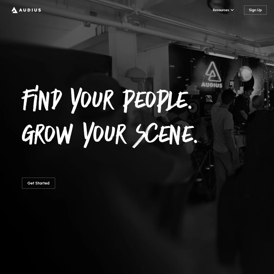 audius.co homepage screenshot