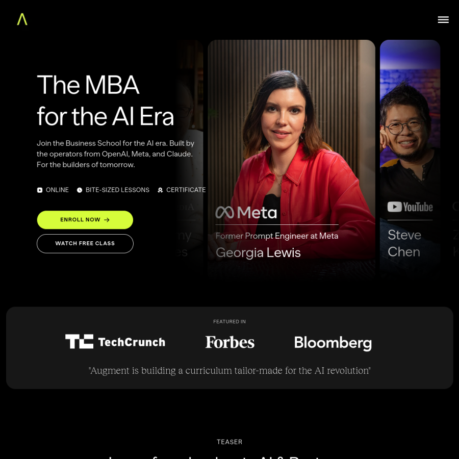 augment.org homepage screenshot