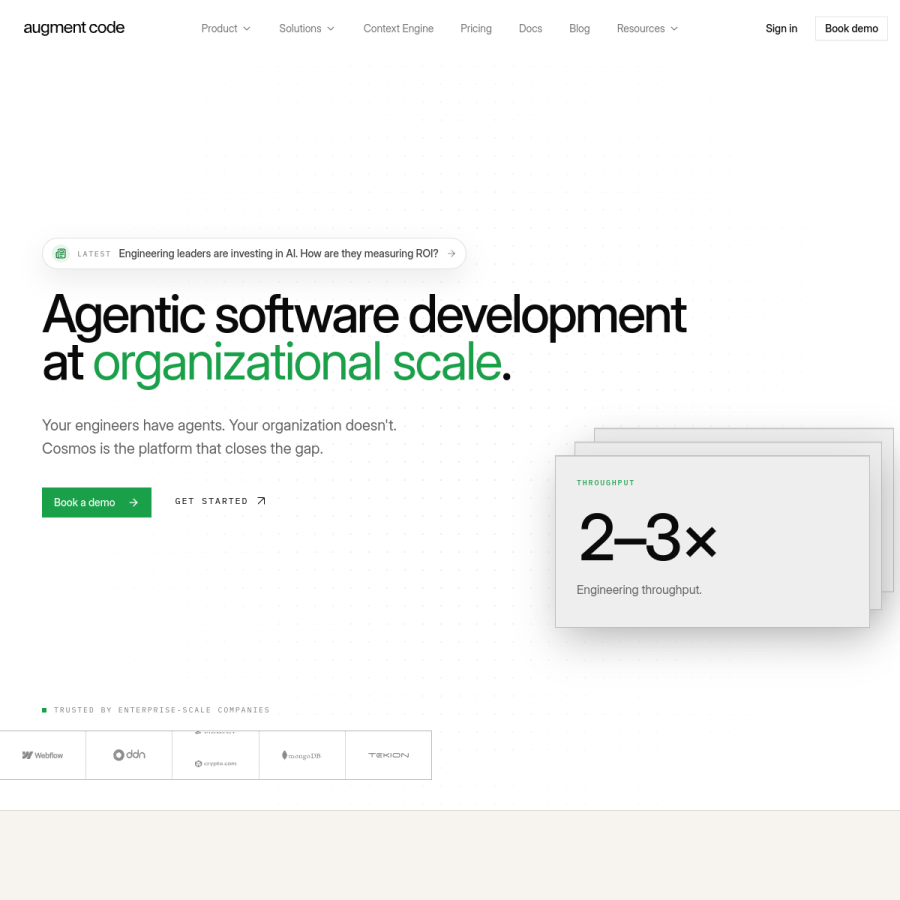 augmentcode.com homepage screenshot