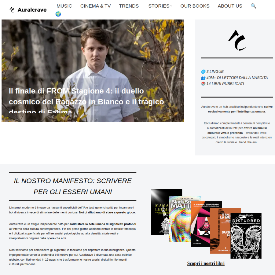 auralcrave.com homepage screenshot