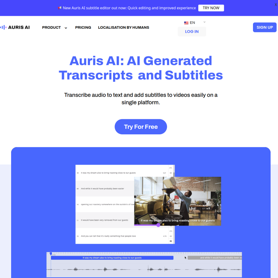 aurisai.io homepage screenshot