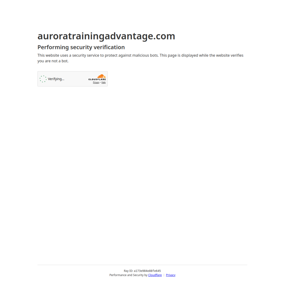 auroratrainingadvantage.com homepage screenshot