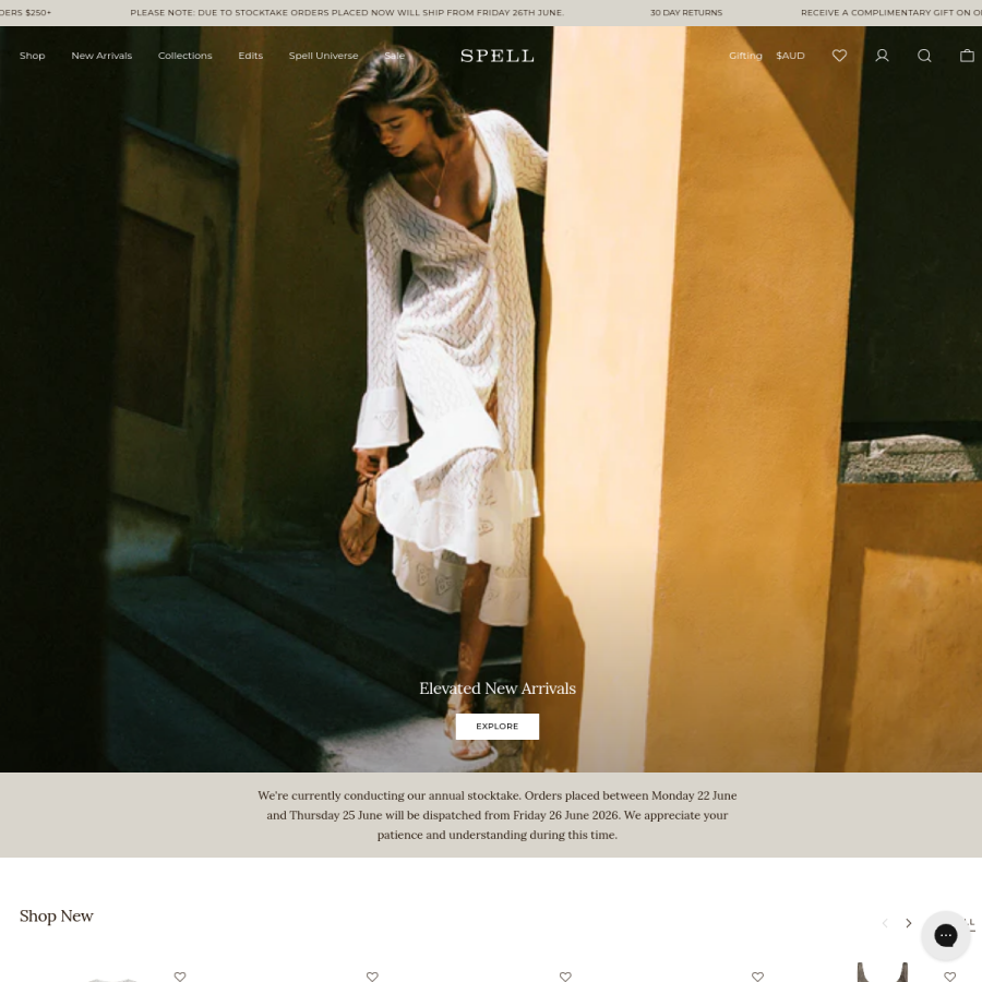 aus.spell.co homepage screenshot