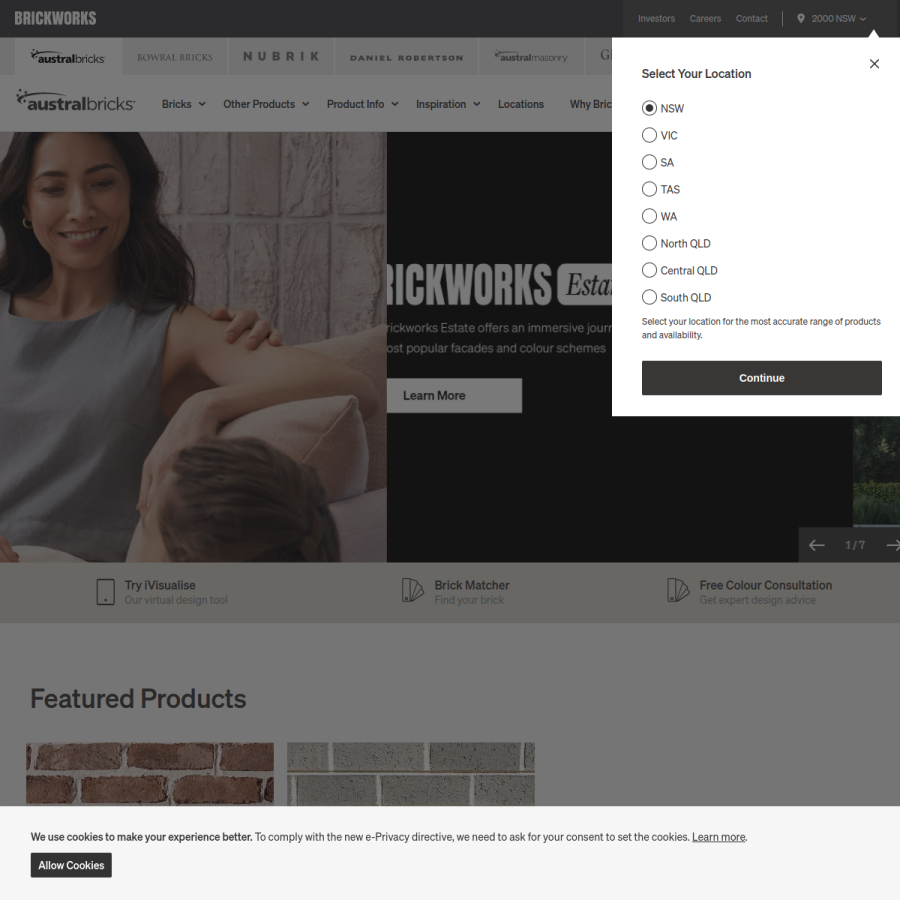 australbricks.com.au homepage screenshot