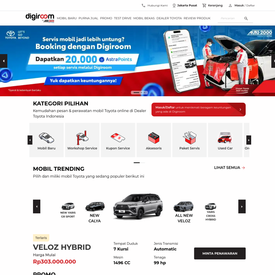 auto2000.co.id homepage screenshot