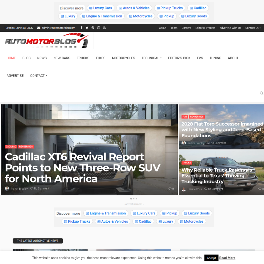 automotorblog.com homepage screenshot