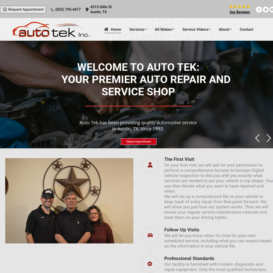 autotekinc.net homepage screenshot