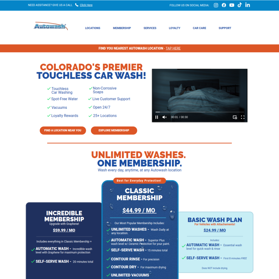 autowashco.com homepage screenshot