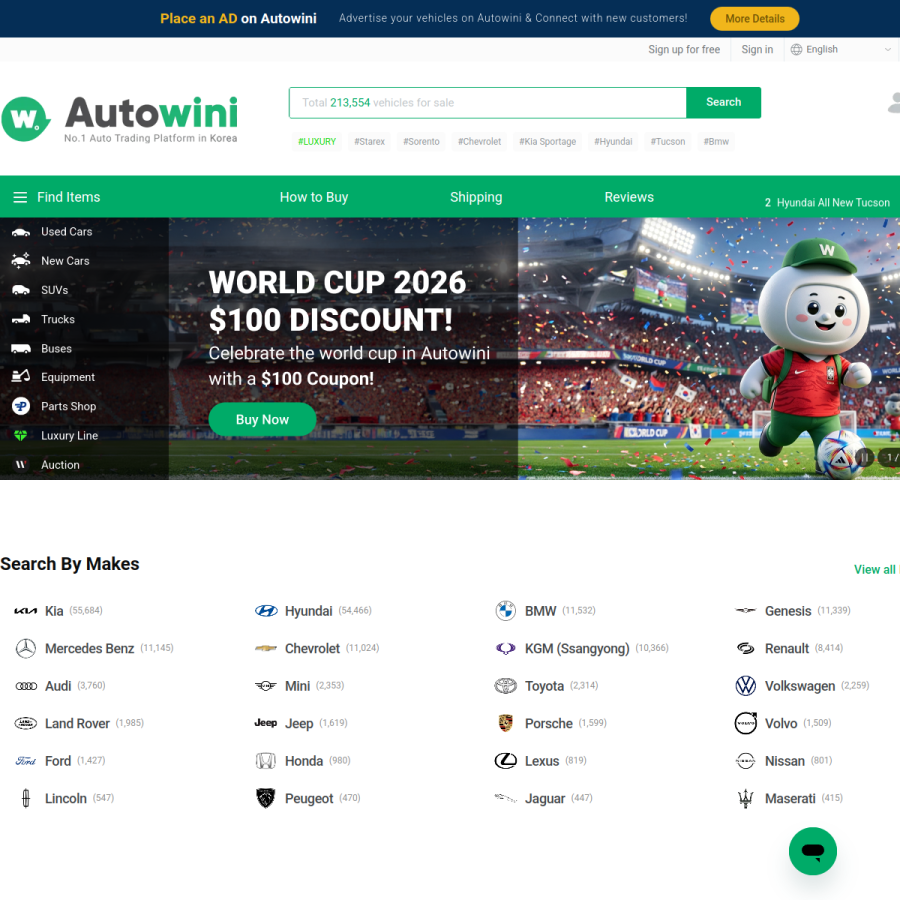 autowini.com homepage screenshot