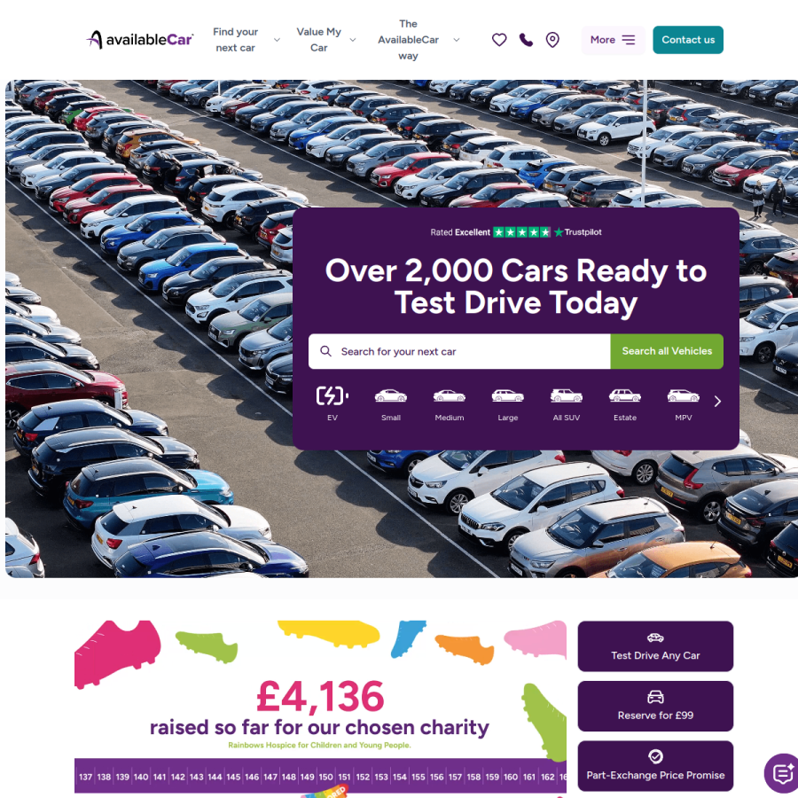 availablecar.com homepage screenshot