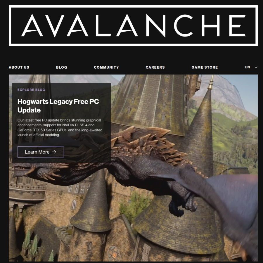 avalanchesoftware.com homepage screenshot