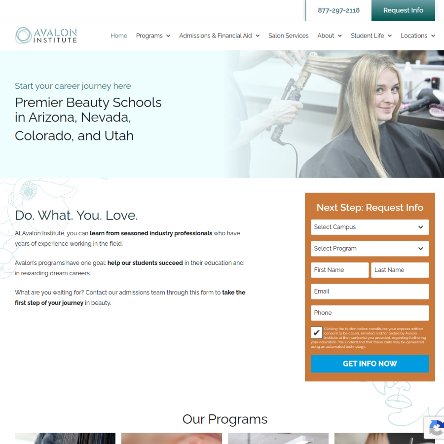 avalon.edu homepage screenshot
