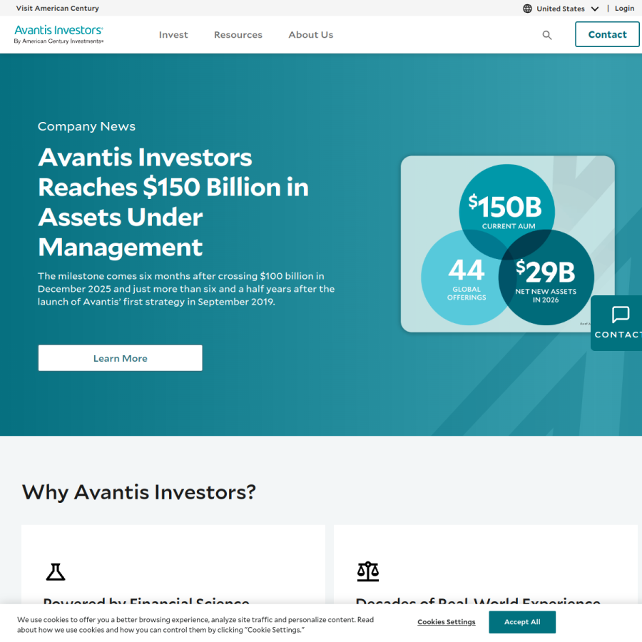 avantisinvestors.com homepage screenshot
