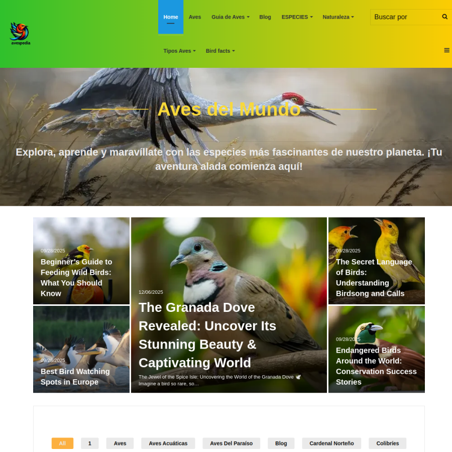 avespedia.com homepage screenshot