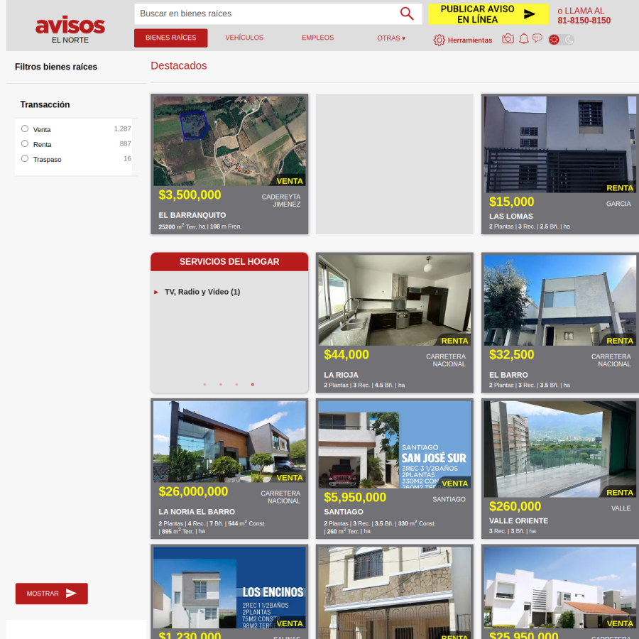 avisosdeocasion.com homepage screenshot