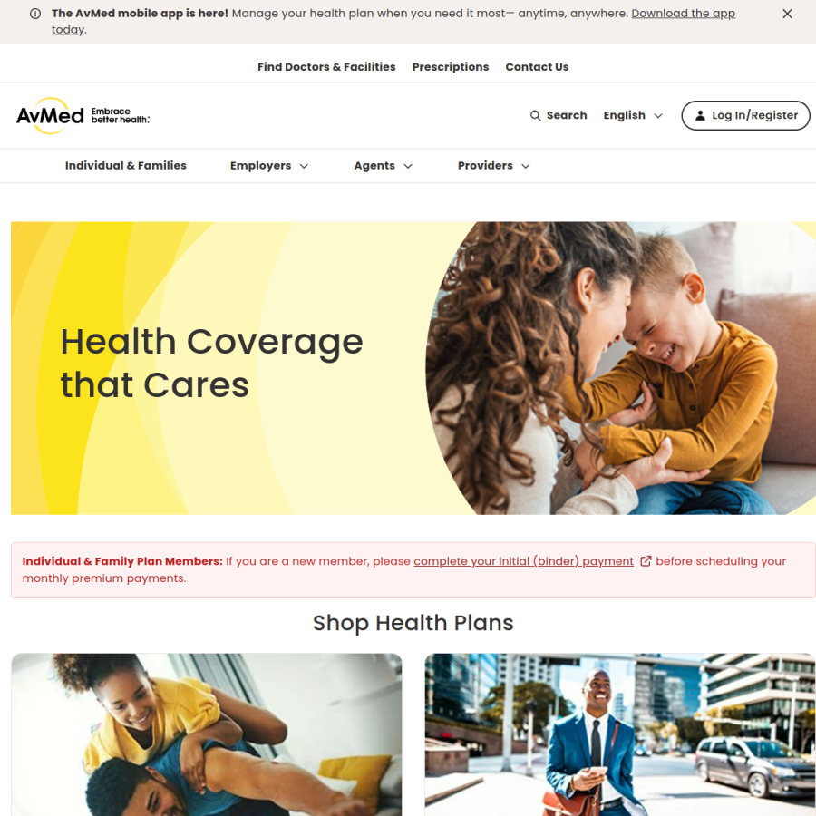 avmed.org homepage screenshot